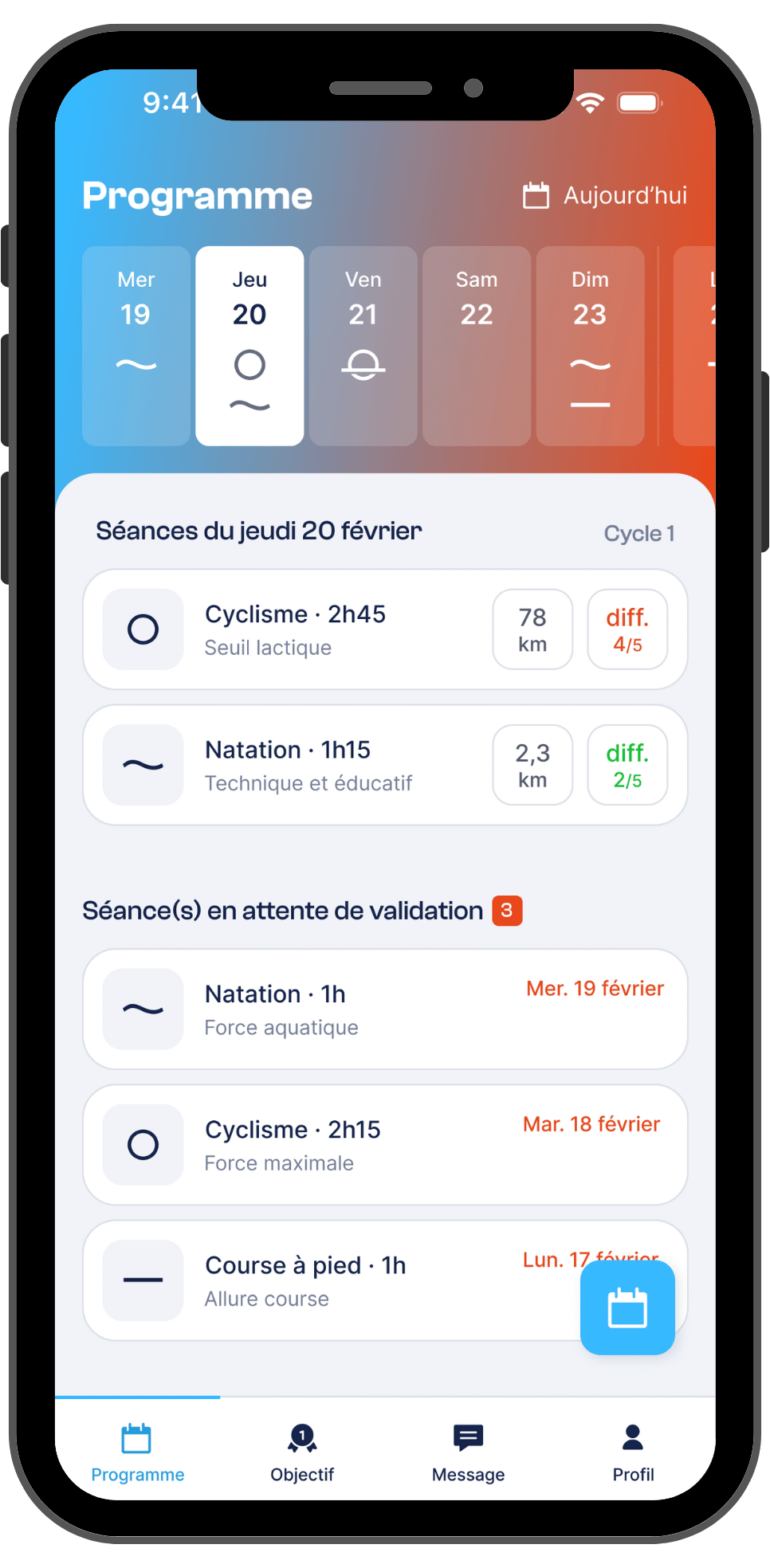 Application Coach Kona - Interface de coaching triathlon personnalisé