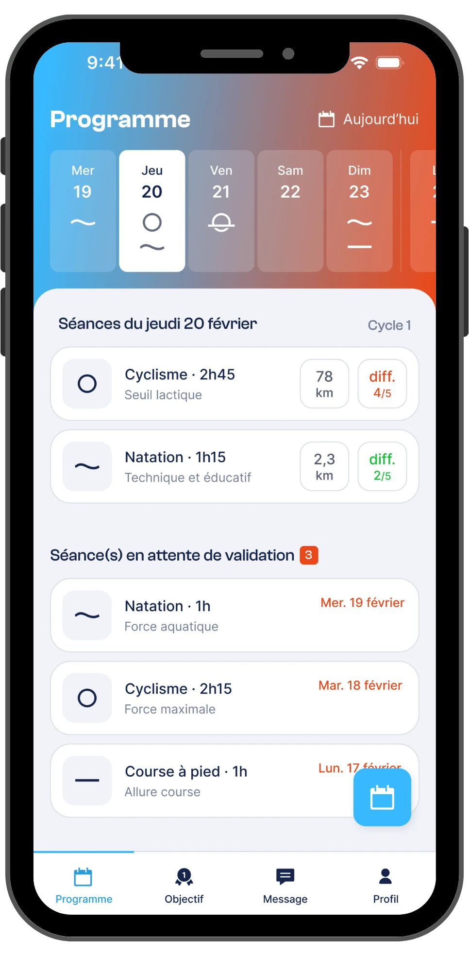 Application Coach Kona - Interface de coaching triathlon personnalisé
